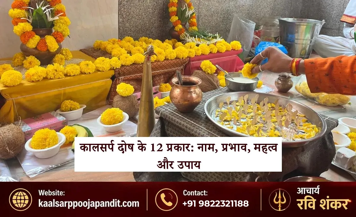 कालसर्प दोष के 12 प्रकार नाम, प्रभाव, महत्व और उपाय